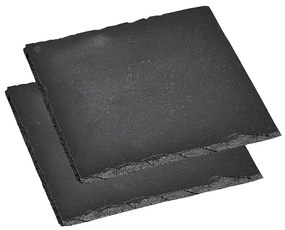 Kesper 38109 Zestaw podkładek do serwowania,łupek, 2 szt., 20 x 20 cm