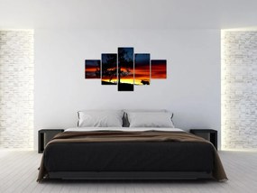 Obraz - Sylwetka wilka (125x70 cm)