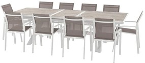 Komplet aluminiowy BERGAMO I. 1+10 (biały)
