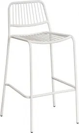 Elton Stołek Składany Wysoki Lodowata Biel & ↑75 Cm - Sklum