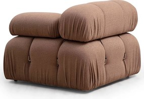 Elegancki fotel 1-osobowy, brązowy, 95x95x75 cm | Stelaż z drewna bukowego i płyty wiórowej, 100% poliester, zdejmowane oparcie i podłokietniki | Idealny do