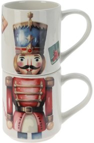 2-częściowy zestaw kubków Dziadek do orzechów, 265 ml, porcelana