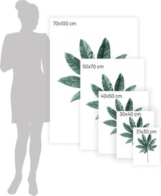 Plakat Leaf  Emerald Green