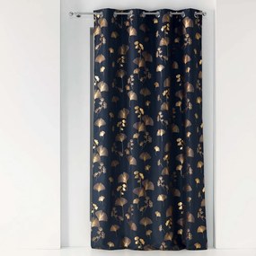 Zasłona w granatowo-złotym kolorze 140x260 cm Bloomy – douceur d'intérieur