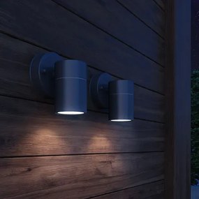 Zestaw 2 czarnych kinkietów zewnętrznych - O-005 T4-L34