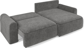 Rozkładany dwustronny zestaw wypoczynkowy w kształcie litery L NORDEN TILIA 250x140 cm, kremowy