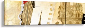 Obraz - Wspomnienia z Paryża (170x50 cm)