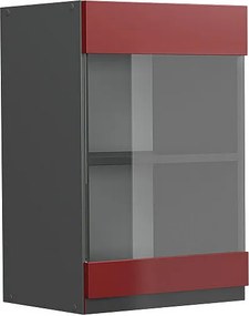 Szklana szafka kuchenna czerwony 40x31x60 r-line