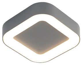 Zewnetrzna Lampa ścienna i sufitowa szara kwadratowa IP54 - Ariel Nowoczesny Oswietlenie zewnetrzne