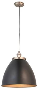 Endon 98749 - Lampa wisząca na linku FRANKLIN 1xE27/10W/230V czarny/mosiądz