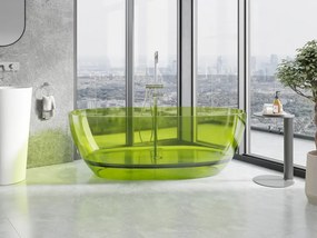 Mexen Pure wanna wolnostojąca transparentna 170 x 80 cm, lime, korek chrom - 58071708012