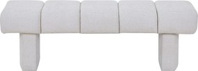 Ławka z teksturowanej  tkaniny – Beżowa - NUBELO