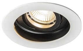 Inteligentny reflektor wpuszczany biały ze stalą z Wifi GU10 - Rondoo