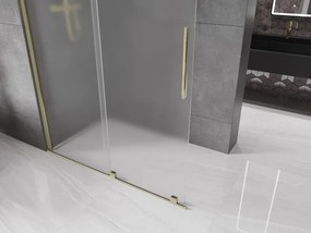 Mexen Velar ścianka prysznicowa rozsuwana Walk-in 130 x 200 cm, szron 8 mm, złota - 871-130-000-33-50