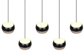 Czarna/w kolorze srebra lampa wisząca LED Orbit – Trio Select