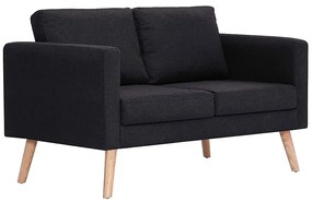 Dwuosobowa czarna kanapa - Imex 2X