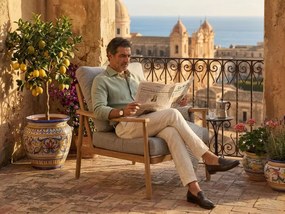 Fotel Ogrodowy Aluminiowy z wygodnymi poduchami SERANO