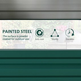 Outsunny Łóżko Ogrodowe Wysokie Zielone 120x60x30,5cm | Aosom PL