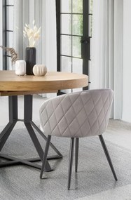 Krzesło tapicerowane K430 VELVET szare HALMAR