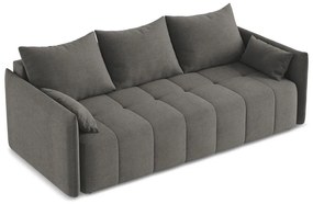 Ciemnoszara rozkładana/ze schowkiem sofa 225 cm Moku – Makamii