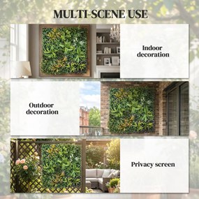 Outsunny pokrycie roślinne, ekranowanie, płot z liści, kratka, żywopłoty, liście, żywe rośliny | Aosom PL