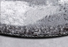 Dywan Cosy Shaggy Szary Elle Decoration Koło – miękki, wysoki włos 200 cm x 200 cm Certyfikat Oeko-Tex