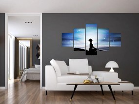 Obraz medytującej kobiety (125x70 cm)