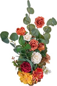 Samonośna Kompozycja Kwiatowa SucceBuy Sztuczna, Zestaw 4 szt., Sztuczne Kwiaty do Dekoracji Przejścia Ślubnego, Centralnego Stołu, 45x25x25 cm