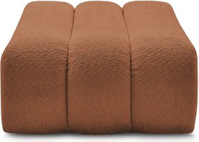 Pomarańczowy podnóżek z materiału bouclé Azra – Bobochic Paris