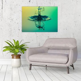 Obraz na szkle - kropla wody (70x50 cm)