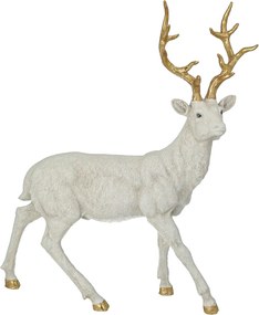 Figurka Deer White 40x12x45 cm gold