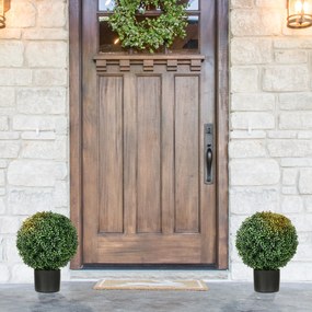 HOMCOM Sztuczny Bukszpan Kolisty, 52x40 cm, Zielony