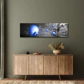 Obraz ciemnoniebieskich kul (170x50 cm)