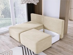 Narożnik TILIA wolnostojący układ L strona Lewa z funkcją spania w tkaninie Tilia 03