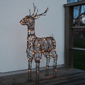 Brązowy renifer z lampkami LED do ogrodu Vixen M