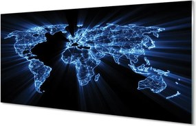 Panel nad Blat Kuchenny Niebieska Mapa Świata