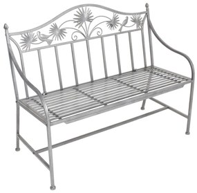 Szara metalowa ławka ogrodowa Talin – Garden Pleasure