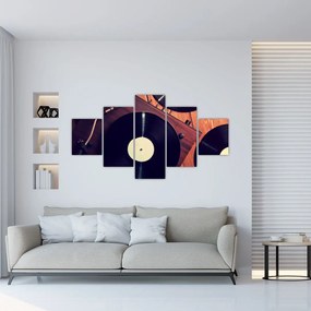 Obraz płyt gramofonowych (125x70 cm)
