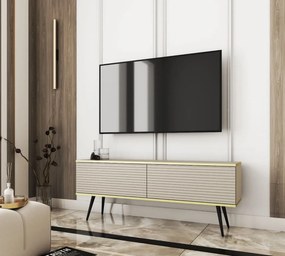 Szafka RTV KARL 3D 135cm wisząca/stojąca kaszmirowy mat  PIASKI Meble