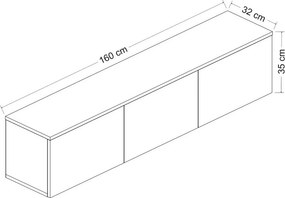 Stolik pod telewizor Neon Illuminated Travertine