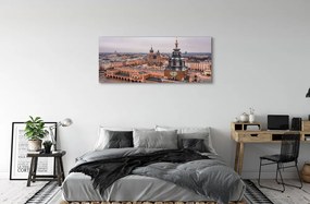 Obraz na płótnie Zimowa Panorama Krakowskich Kościołów