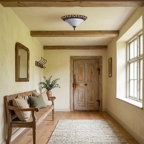 Ciemnobrązowa lampa sufitowa ze szklanym kloszem ø 38 cm Rustica – Trio