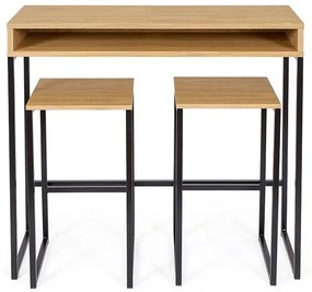 Biurko z blatem w dekorze dębu 35x100 cm Frame – Woodman