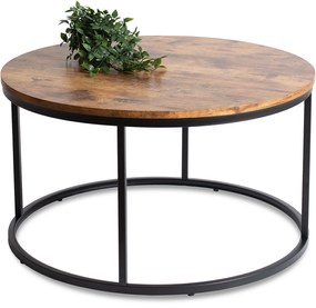 Stolik Kawowy TIM MAX 80 cm Dąb Rustykalny Nowoczesny Loft
