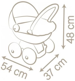 Smoby baby nurse wózek głęboki dla lalki z plastikowym daszkiem