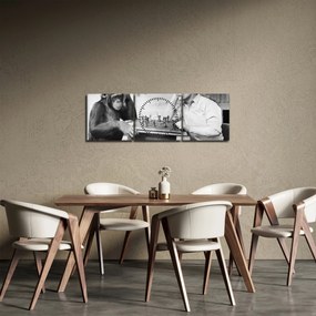 Obraz - Cyrk 2 (z zegarem) (90x30 cm)