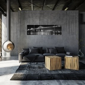 Obraz - Czarno - biały most (170x50 cm)