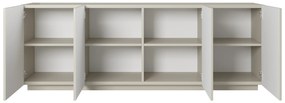 Komoda Asha 200 cm z ryflowanym frontem - kaszmir