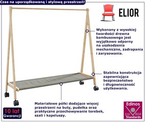 Wieszak nowoczesny na kółkach E5-W85
