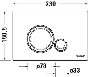 Duravit DuraSystem płytka uruchamiająca Beta 120, do WC